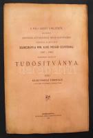 1908 A PÁli Szent Vinczéről nevezett Szatmári Anyaházbeli Irgalmasnővérek vezetése alatt lévő Selmeczbányai Róm. Kath. Polgári Leányiskola 1907-1908. tanévben kiadott tudósítványa. Közli Szártorisz Ferencz a polgári leányiskola igazgatója, 42p.