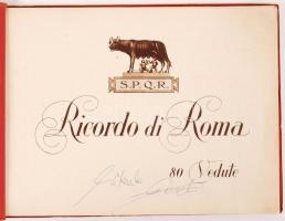 cca 1910 Roma 80 képet tartalmazó nagyméretű füzet / Booklet with 80 pictures 28x20 cm