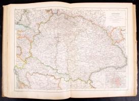 A. Hartlebens Volks Atlas - Fünfte auflage Berlin cca 1900. 125p. Sérült félbőr kötésben