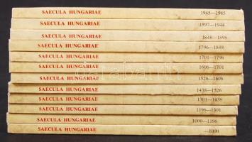 Saecula Hungariae I-XII. Válogatott írások a honfoglalás korától napjainkig 12 könyvben. Bp., 1985. ...