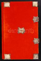 A párizsi hóráskönyv, Bp., 1978. Helikon Kiadó Sorszámozott hasonmás kiadás fémveretes egészbársony ...