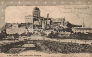 3 db RÉGI magyar városképes lap: Esztergom (1), Győr (2) / 3 old Hungarian postcards