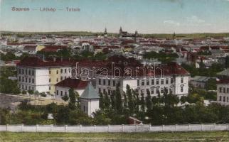 4 db RÉGI magyar városképes lap: Sárospatak (2), Sopron (2) / 4 old Hungarian postcards