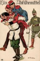 &#039;Ein Abführmittel&#039; / WWI German military propaganda, humour, litho s: M. Trübe