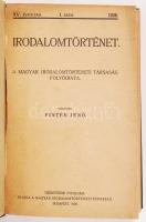 1925-1926 Irodalomtörténet c. folyóirat komplett két évfolyama félvászon kötésben bekötve