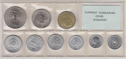 1980. 2f-10Ft 9db klf érmés forgalmi sor fóliatokban T:1