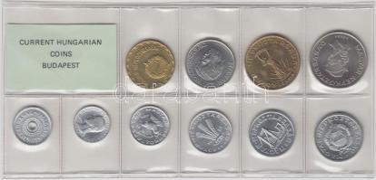 1982. 2f-20Ft 10db klf érmés forgalmi sor fóliatokban T:1