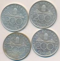 1994. 200Ft Ag "Deák" (4x) T:2-,3