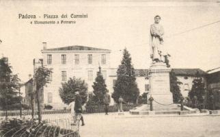 Padova, Piazza dei Carmini / square, statue of Petrarca