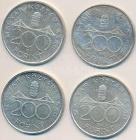 1994. 200Ft Ag "Deák" (4x) T:2-,3