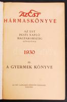 1930 Az Est hármaskönyve I.-II.-III. Közepes állapotban eredeti tékában