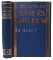 Otto Weininger: Nem és jellem Bp., Dick Manó Egészvászon kötésben