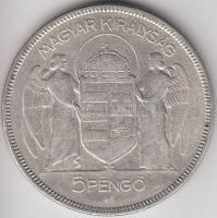 1930. 5P Ag "Horthy-jobbra" T:3
Adamo P8