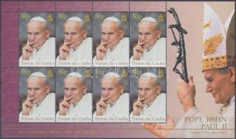 In memory of Pope John Paul II minisheet, II. János Pál pápa emlékére kisív