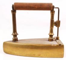 Régi réz vasaló/ Vintage copper iron, 17×18 cm