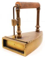 Régi réz vasaló/ Vintage copper iron, 17×18 cm