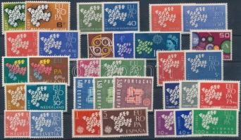 Europe CEPT 15 diff. countries 33 diff. stamps, Europa CEPT 15 klf ország 33 klf bélyeg