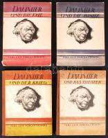 Daumier und die Ehe, und die Justiz, und das Theater, und der Krieg lithográfiák 4 klf témában 4 kötet / lithographies in 4 topics Leipzig, 1925. Paul List Verlag