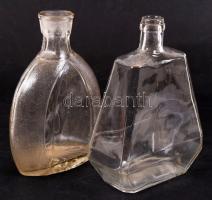 Két hibátlan üvegpalack  m:21 cm (2×)