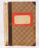 cca 1940 Süteményes, tortás házi receptgyűjtemény összesen kb 60-80 recepttel