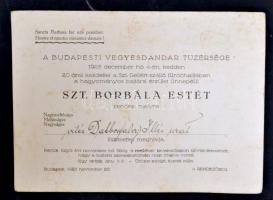 1928 Budapesti Vegyesdandár Tüzérsége meghívó bálra