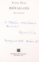 Kozma Mária: Idővallató; Dedikált! Bukarest, 1983. Kriterion