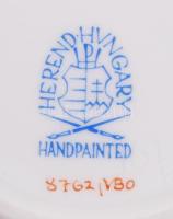 Herendi Viktória mintás kagylós tálka, jelzett, kézzel festett, hibátlan, d:10,5 cm