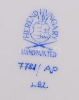 Herendi Apponyi mintás kis tálka, jelzett, kézzel festett, hibátlan, 10×7,5 cm