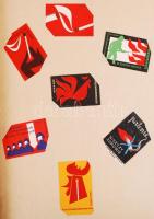 Kis magyar gyufacímek gyűjtemény, kb 1000 db lapokon szépen rendezett