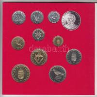 1994. 10f-200Ft 11klf darabos forgalmi sor dísztokban, benne 200Ft Ag "Deák" T:PP