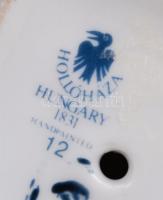 Hollóházi varró asszony, jelzett, kézzel festett, két tűhegynyi mázhibával m:25 cm / Handpainted Hol...