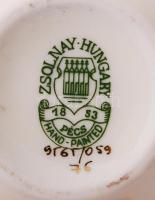 Kézzel festett búzavirág mintás Zsolnay porcelán váza, jelzett, hibátlan, m:13 cm/
Handpainted Zsoln...