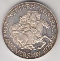 Ausztrália 1976. 150. évforduló Nyugat-Ausztrália" ezüstözött emlékérem (43mm) dísztokban T:PP
...