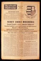 1956 Bp., Szabad Ifjúság a DISZ központi vezetőségének lapja a forradalom híreivel, rendkívüli kiadás, 1956. október 29.