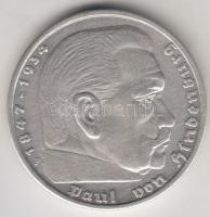 Német 3. Birodalom 1936F 5M Ag "Hindenburg" T:2-
German Third Reich 1936F 5 Marks Ag "...