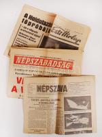 1961-1962 Bp., Népszabadság, Népszava, Esti hírlap - űrutazással kapcsolatos lapszámok