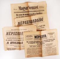 1959 Bp., Magyar Nemzet, Népszabadság, Népszava - szovjet óriásrakéta fellövéséről szóló lapszámok