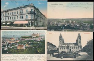 7 db háború előtti magyar városképes lap / 7 pre-1945 Hungarian town-view postcards