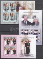 2005 Károly herceg és Camilla Parker Bowles esküvője kisívsor Mi 6148-6150