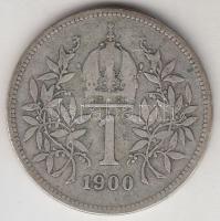 Ausztria 1900. 1K Ag T:3 &lt;br/&gt;Austria 1900. 1 Corona Ag C:F