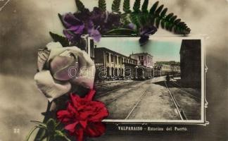 Valparaíso, railway station, floral (EK)