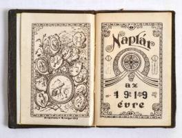 1919 Kéményseprős mini tárcza naptár bőr kötésben