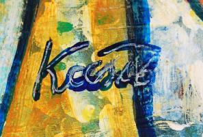 Olvashatatlan jelzéssel: A három grácia. Olaj, farost, 96×70 cm