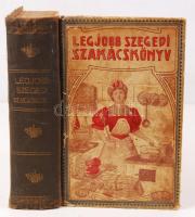 Sárosi Bella Legjobb szegedi szakácskönyv. Számos a szöveg közé nyomatott ábrával.  &lt;br/&gt;Bp., 1912. Magyar Kereskedelmi Közlöny. Kiadói, belül kissé szétvált, illusztrált félvászon kötésben.