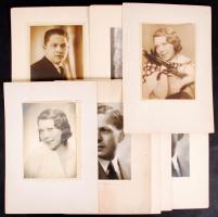 Verbényi Blanka (Blanka Marx) magyarnóta énekesnő és színásznő 17 db vegyes fotója, közepes és nagy ...