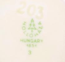 Hollóházi mokkás készlet, matricás, jelzett, hibátlan