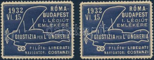 1932 Giustizia per L&#039;Ungheria 2 db levélzáró