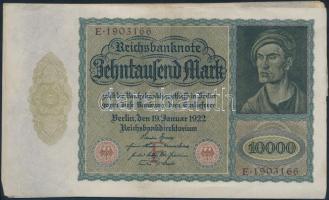 Német Birodalom / Weimari Köztársaság 1922. 10.000M (6x), közte sorszámkövetők T:III,III-
Germany / ...