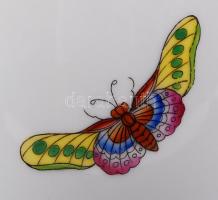 Herendi Viktória füles váza, kézzel festett, jelzett, hibátlan, hátán felirattal, m:33 cm