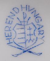 Herendi Viktória füles váza, kézzel festett, jelzett, hibátlan, hátán felirattal, m:33 cm